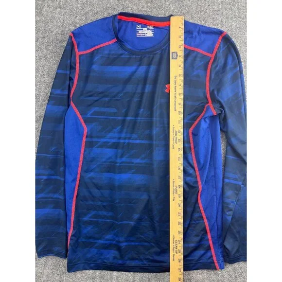 Under Armour UA Raid Long Sleeve T-Shirt Men’s Large Electric Blue Athletic Run - Picture 3 of 9